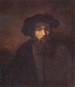 REMBRANDT Harmenszoon van Rijn A Bearded Man in a Cap oil